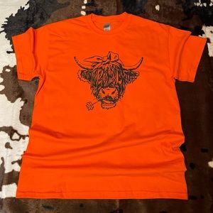 Orange “Shaggy Cow” Tee!